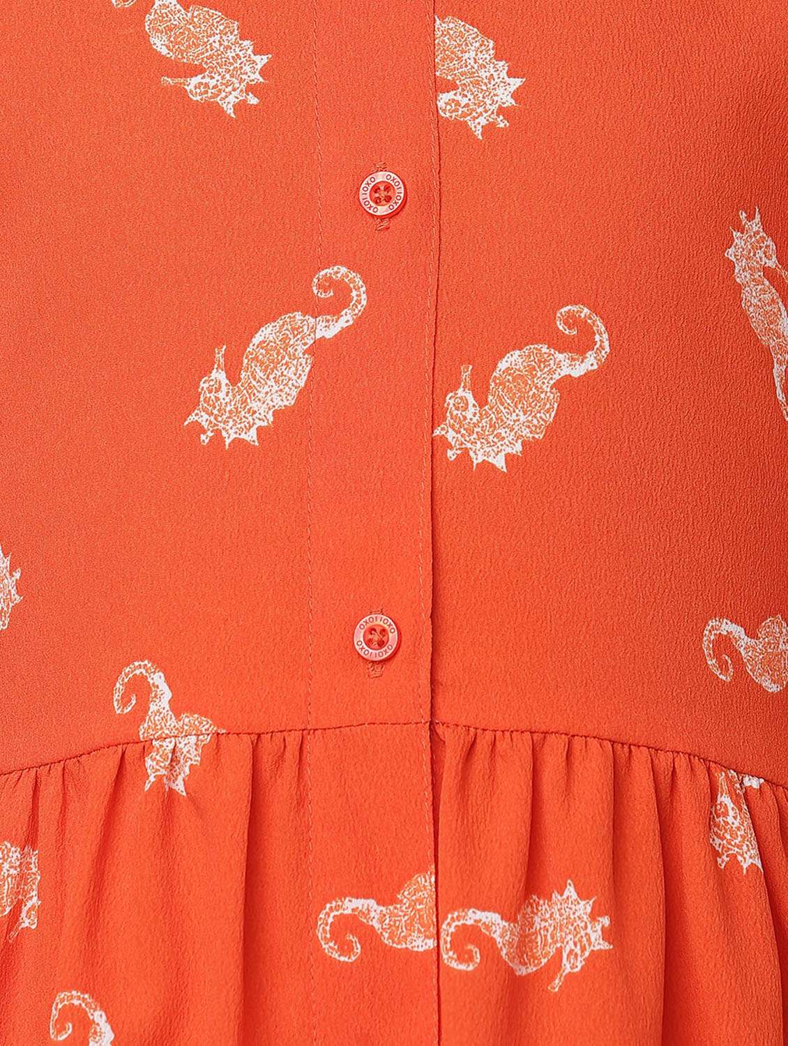 girls collared three quarter sleeves frock - 18209604 -  Standard Image - 2