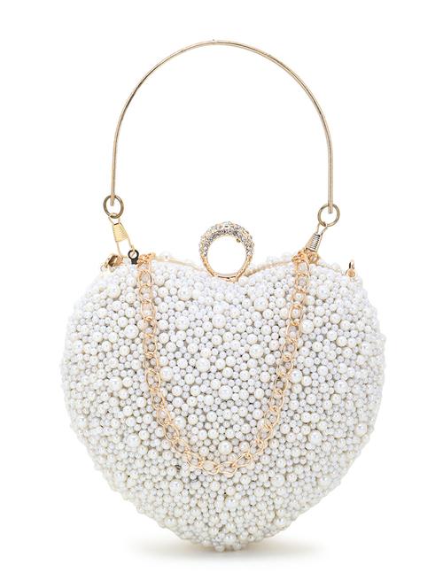 white faux silk box clutch - 18209762 -  Standard Image - 0