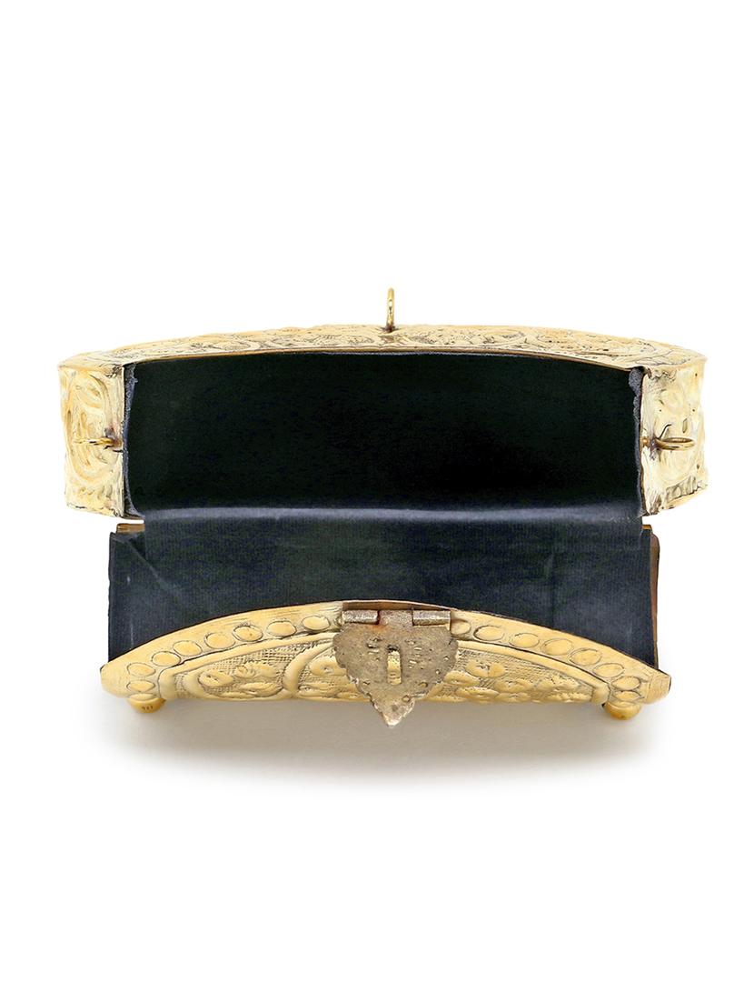 gold metal box clutch - 18209764 - Standard Image - 2