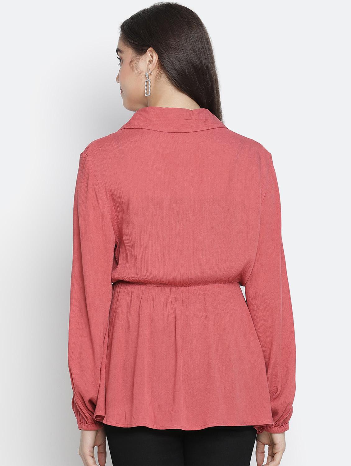 women's straight collared top - 18210725 - Standard Image - 2