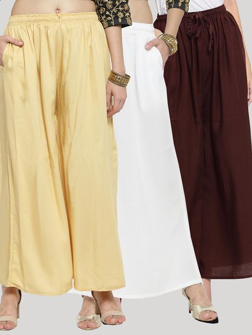 set of 3 solid palazzo  - 18212224 -  Standard Image - 0