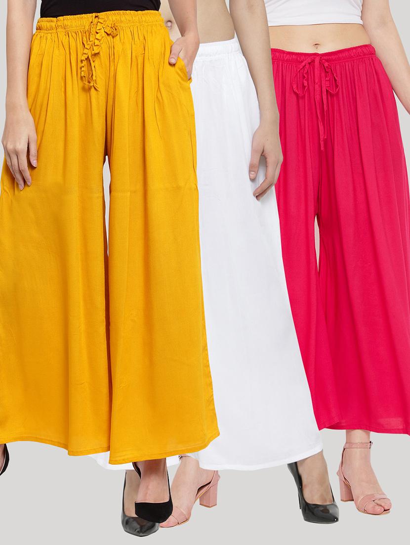 set of 3 solid palazzo  - 18212246 -  Zoom Image - 0
