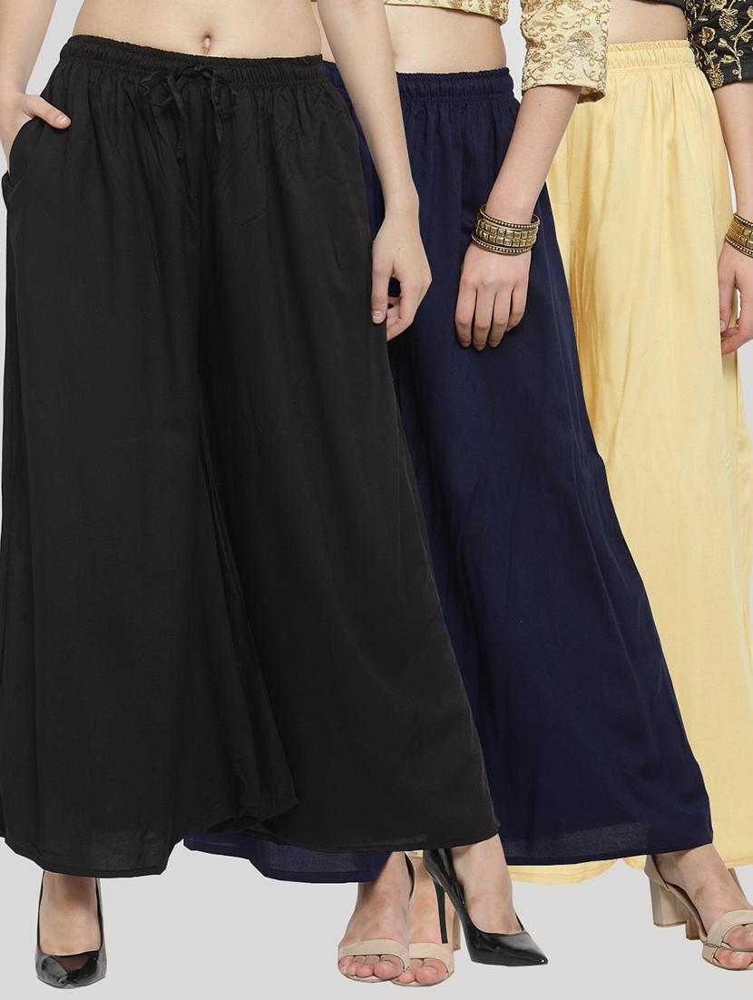 set of 3 solid palazzo  - 18212381 -  Zoom Image - 0