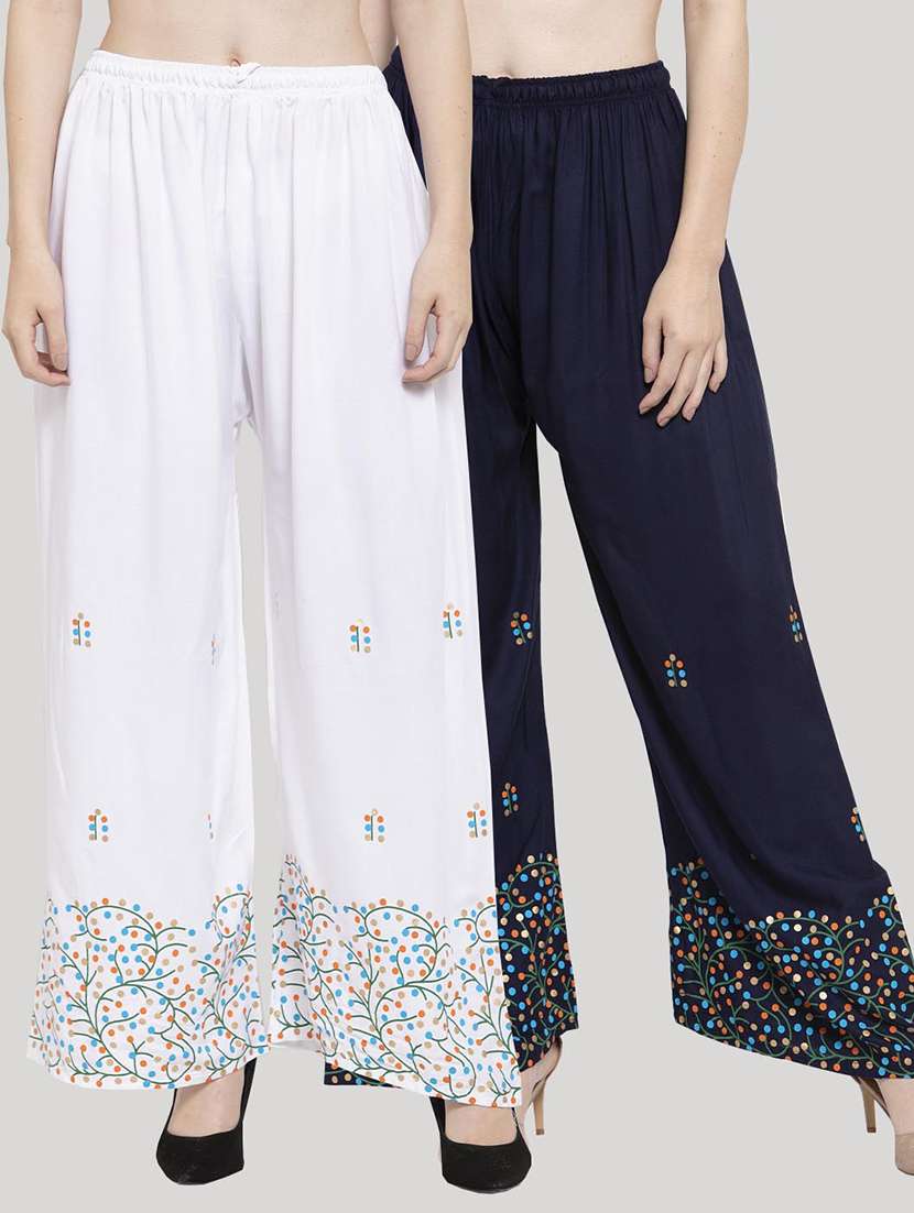 set of 2 printed palazzo