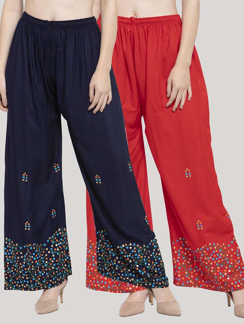 set of 2 printed palazzo