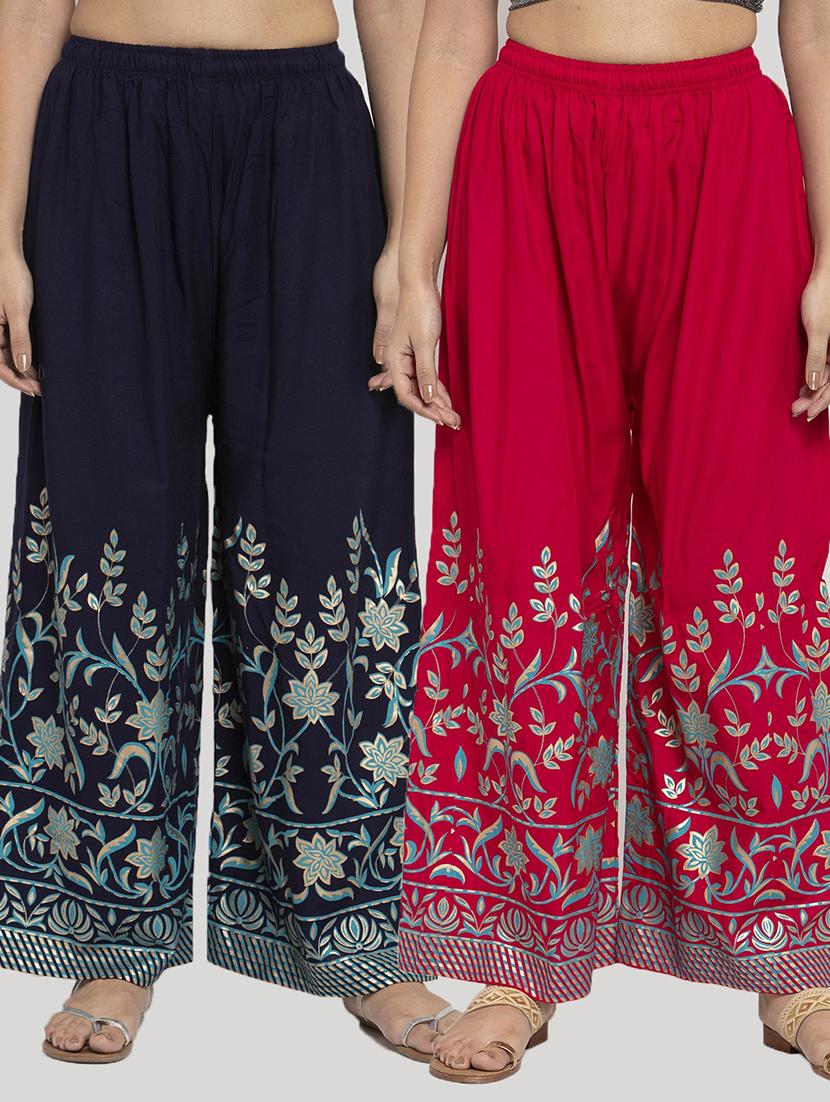 set of 2 printed palazzo - 18212501 - Zoom Image - 0