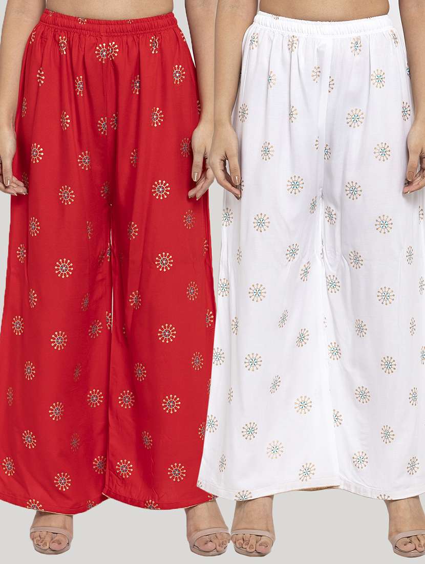 set of 2 printed palazzo