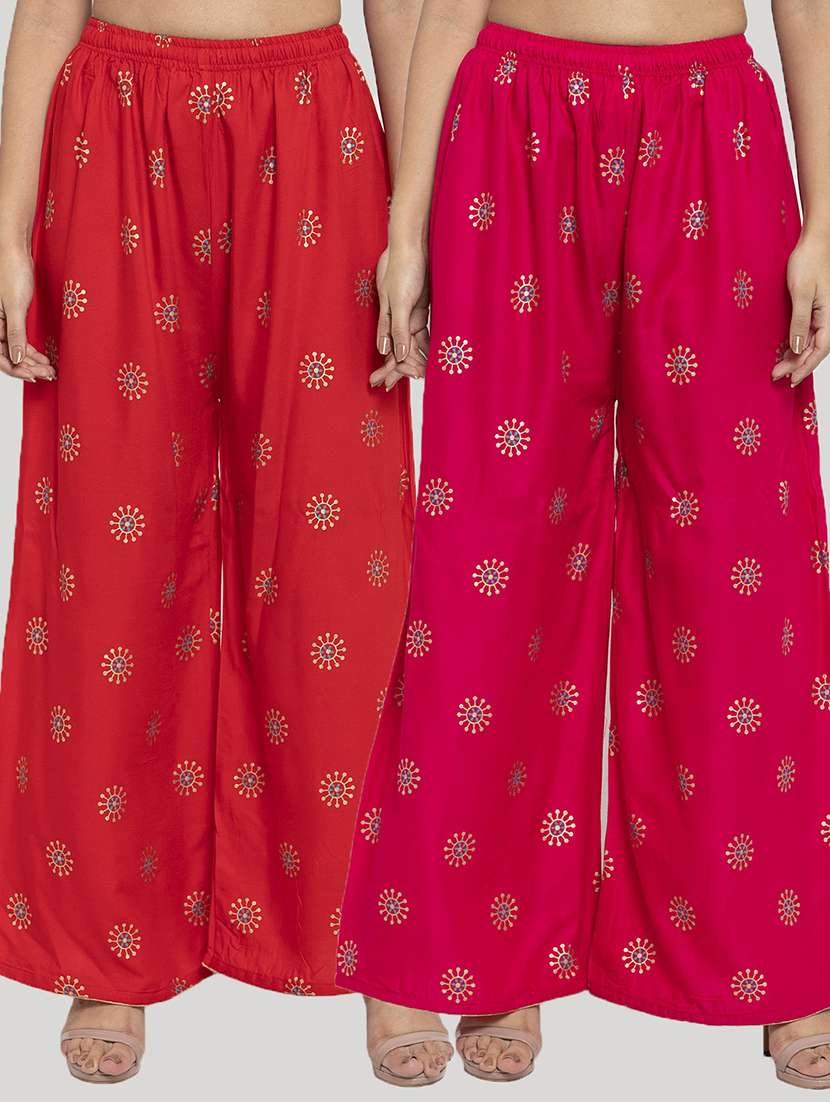 set of 2 printed palazzo