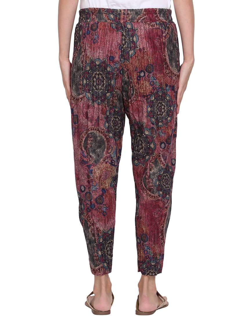 multi colored printed harem pants - 18212543 - Standard Image - 2