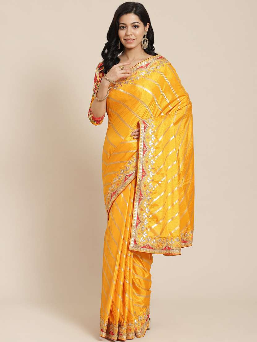 women's embroidered saree with blouse