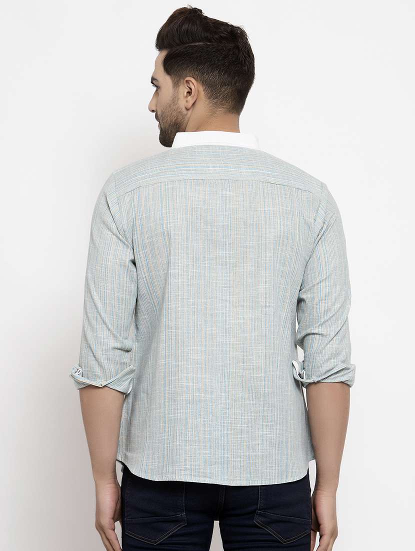 mens self design casual shirt - 18213097 -  Standard Image - 2