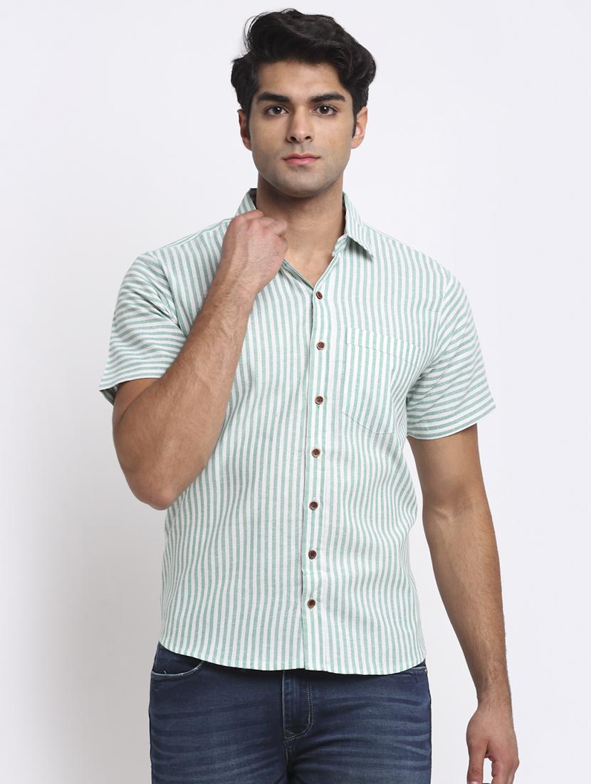 mens stripes casual shirt - 18213102 - Zoom Image - 0