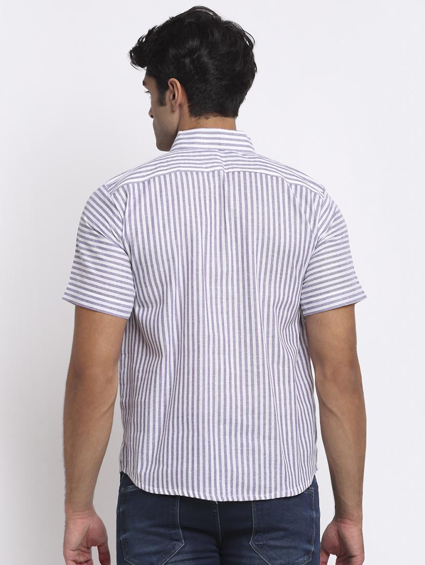 mens stripes casual shirt - 18213106 - Standard Image - 2