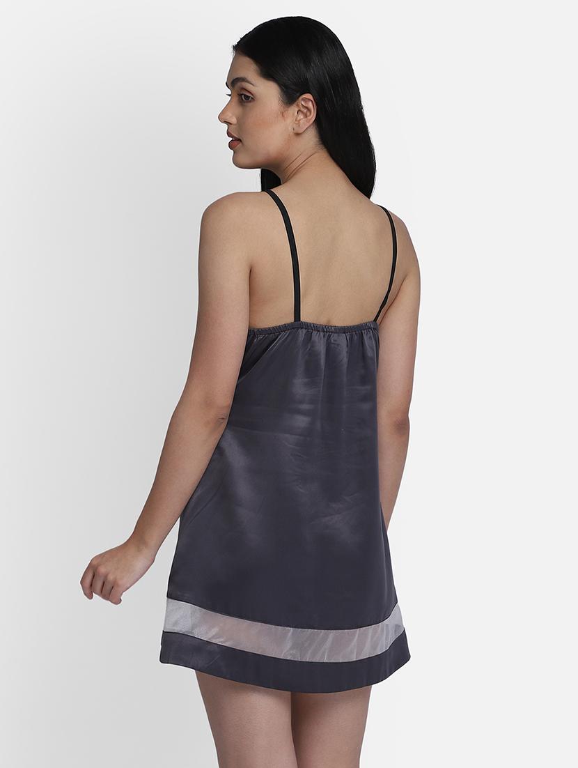 grey solid babydoll - 18213379 - Standard Image - 2
