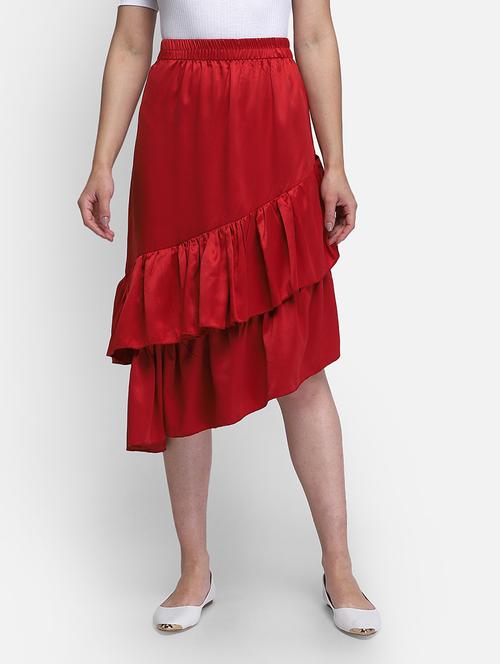 high rise ruffled layered skirt - 18213410 - Standard Image - 0