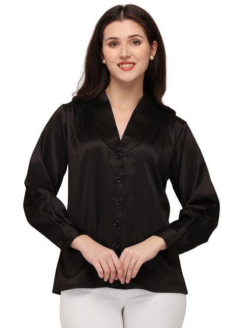 v-neck solid shirt - 18213846 - Standard Image - 0
