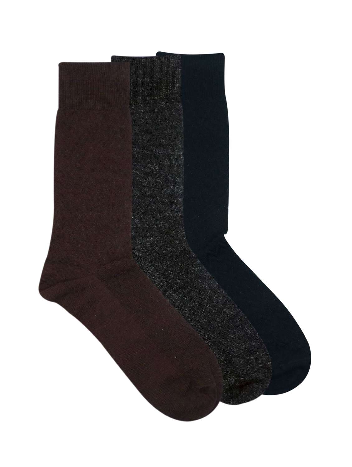 men pack of 3 solid above ankle length socks