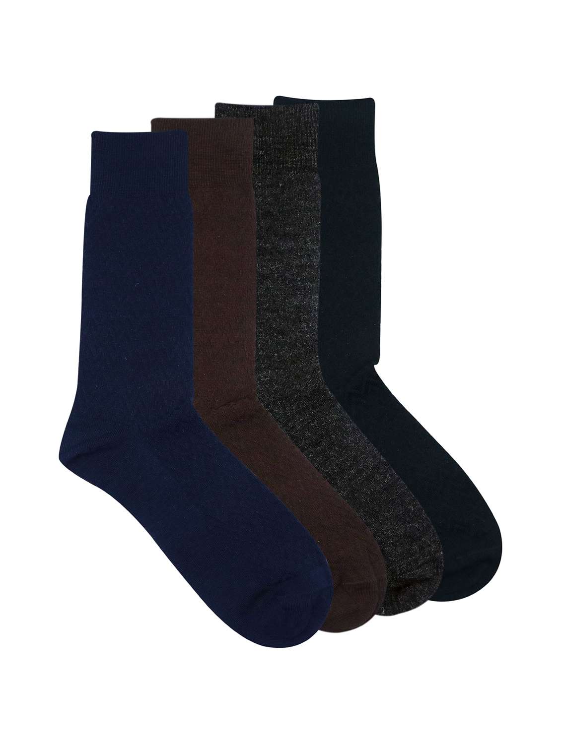 men pack of 4 solid above ankle length socks