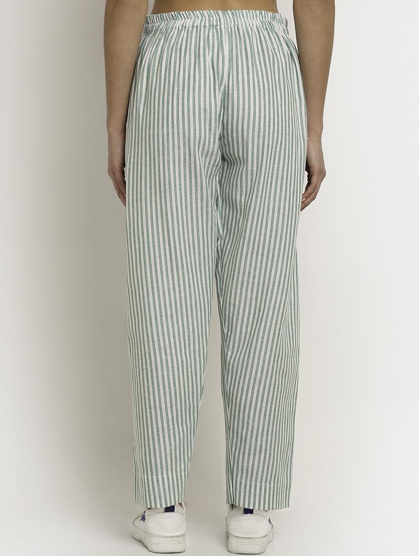 green stripe straight pant - 18213854 - Standard Image - 2