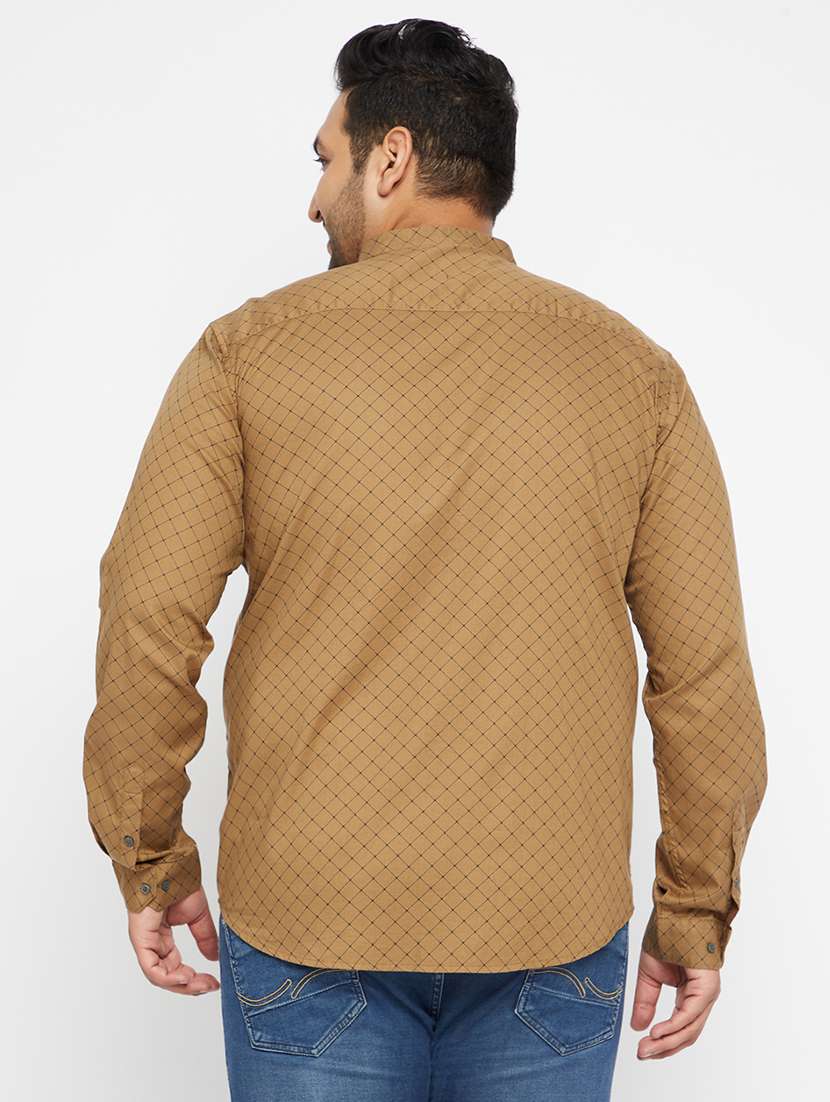 beige printed casual shirt - 18215143 -  Standard Image - 2