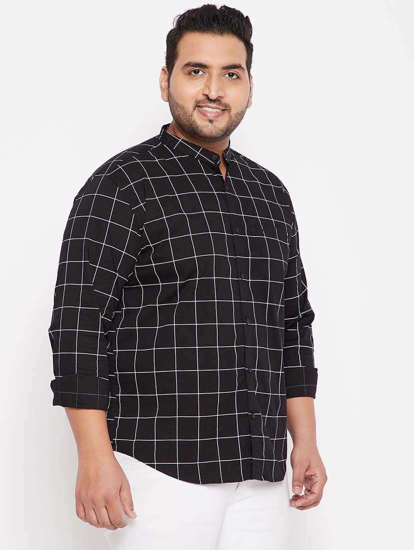 black checkered casual shirt - 18215144 -  Standard Image - 2