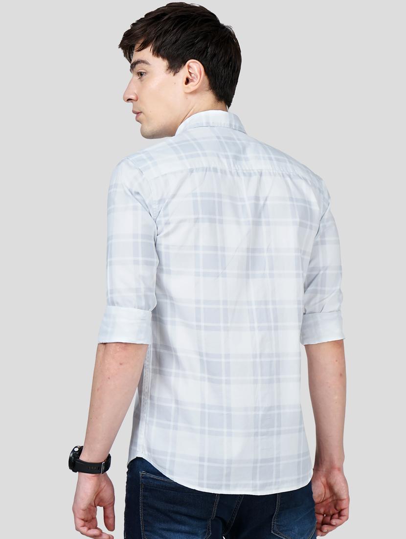 grey checkered casual shirt - 18216309 - Standard Image - 2