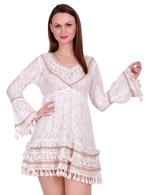 women's fit & flare self design dress - 18217052 - Standard Image - 0