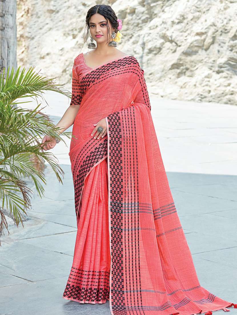 zari work woven saree
