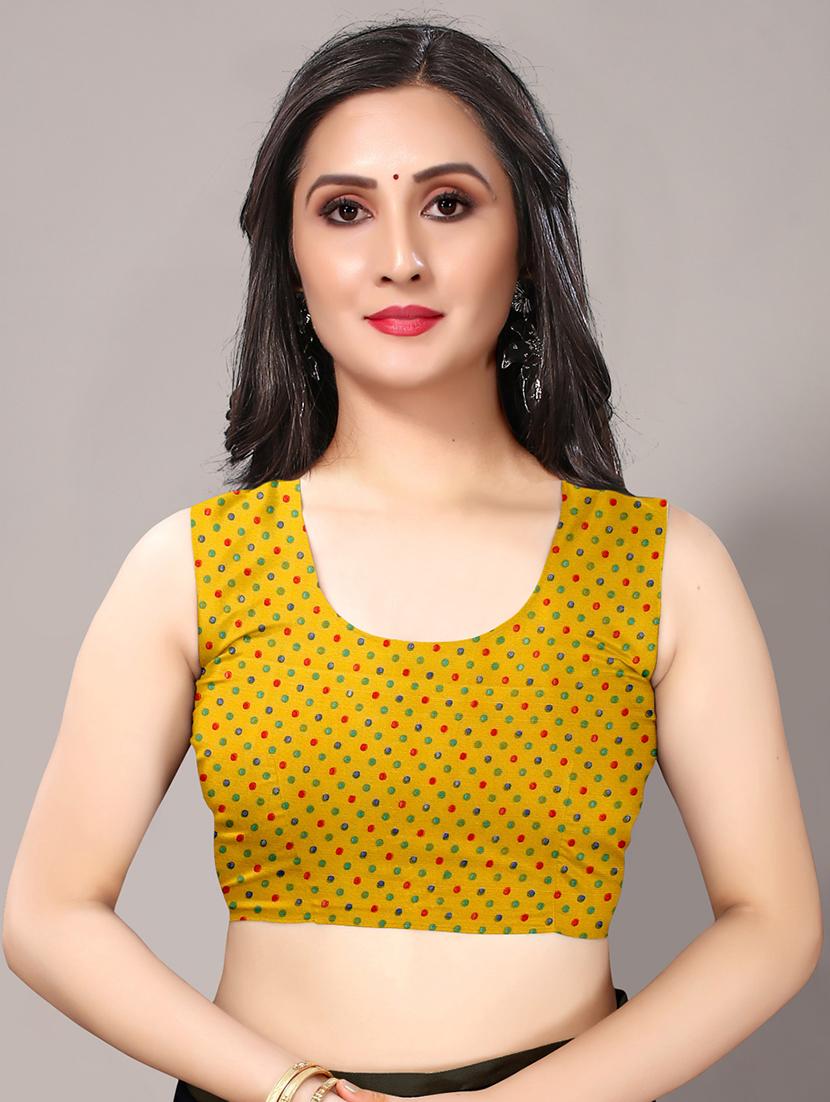 red georgette printed saree with blouse - 18217747 - Standard Image - 2