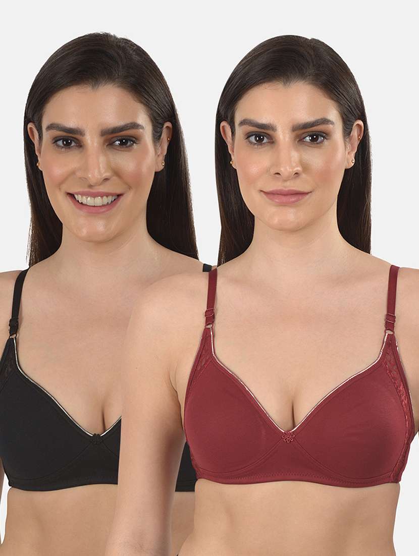 set of 2 solid combos bra