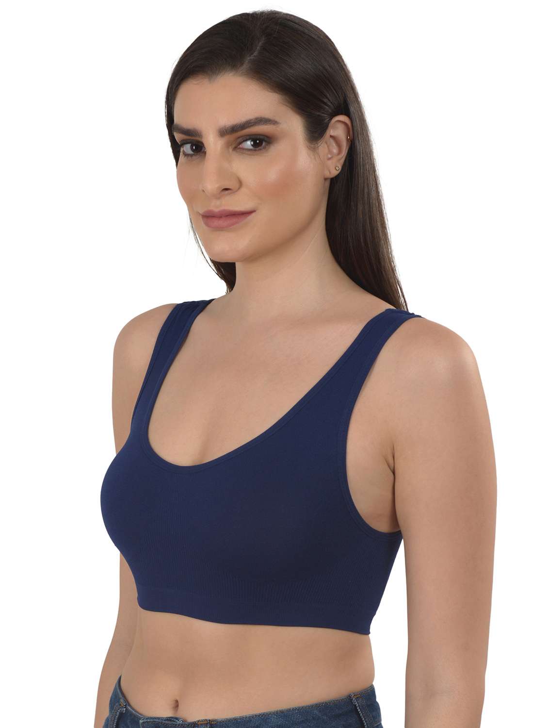 set of 2 solid sports bra - 18217948 -  Standard Image - 2