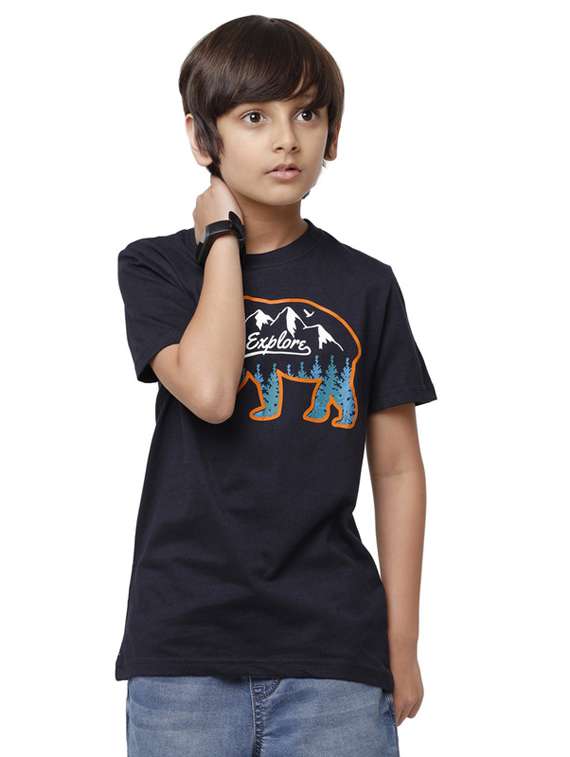 round neck graphic  t-shirt