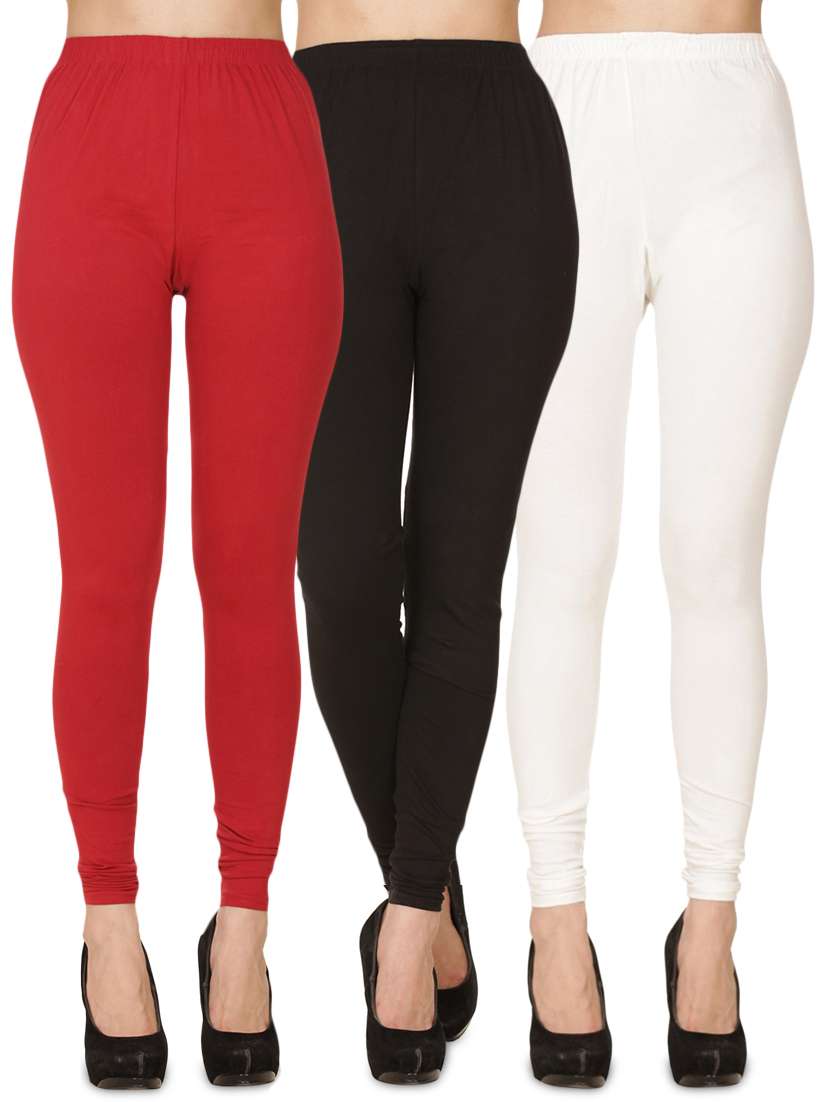 pack of 3 solid full length legging