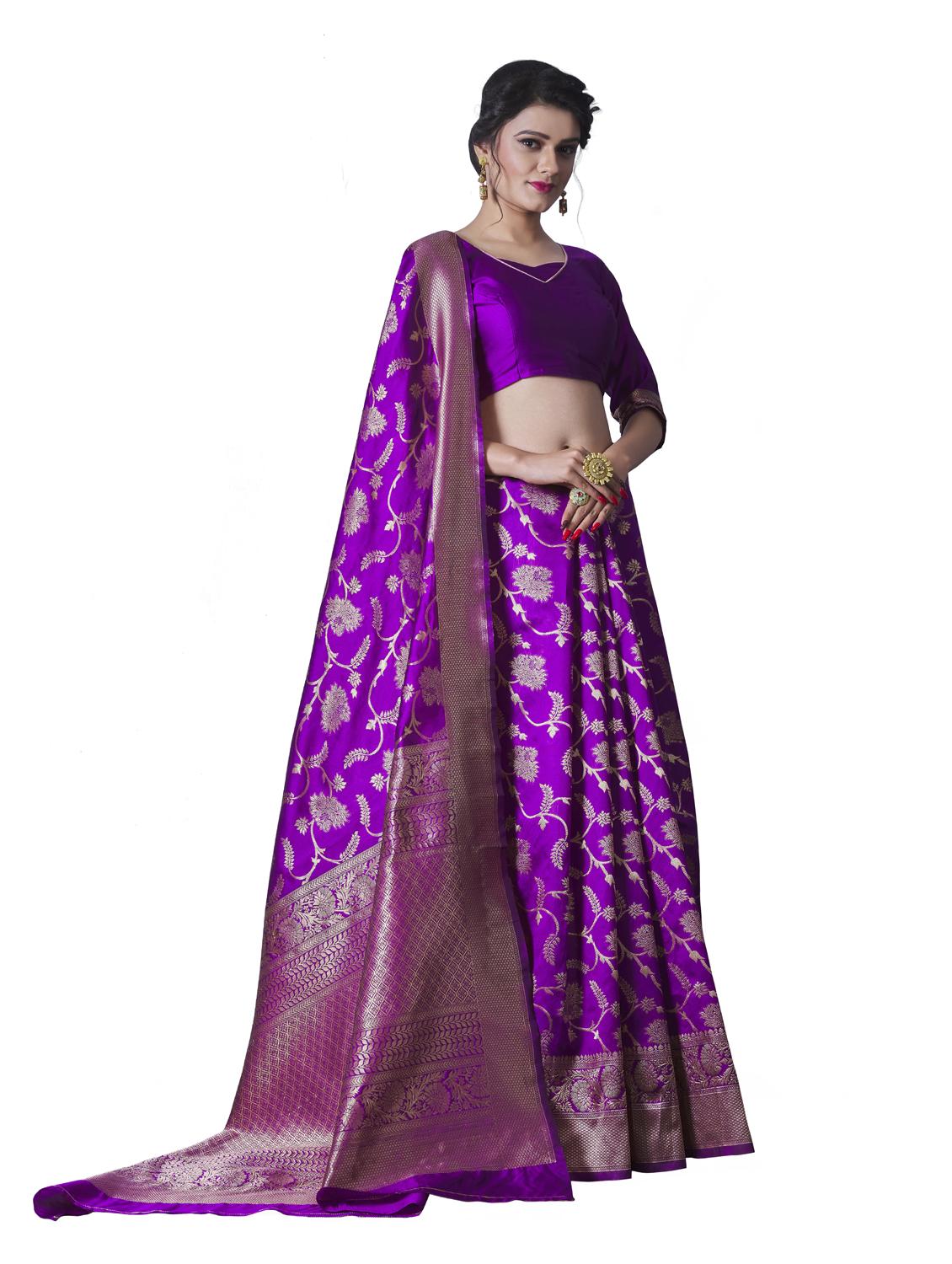 cream silk blend banarasi saree with blouse - 18218772 - Standard Image - 2