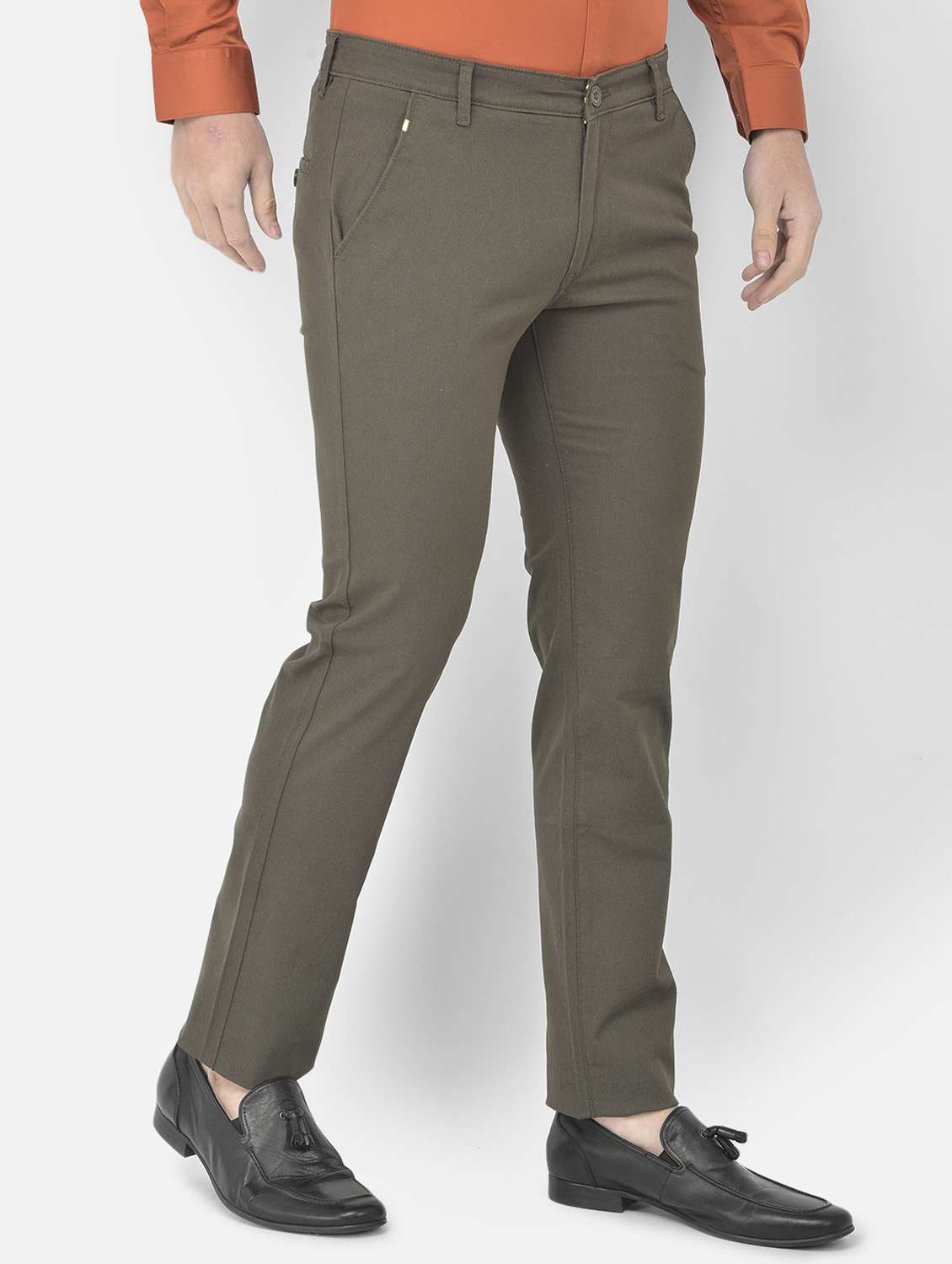 grey textured casual trouser - 18218809 -  Standard Image - 2