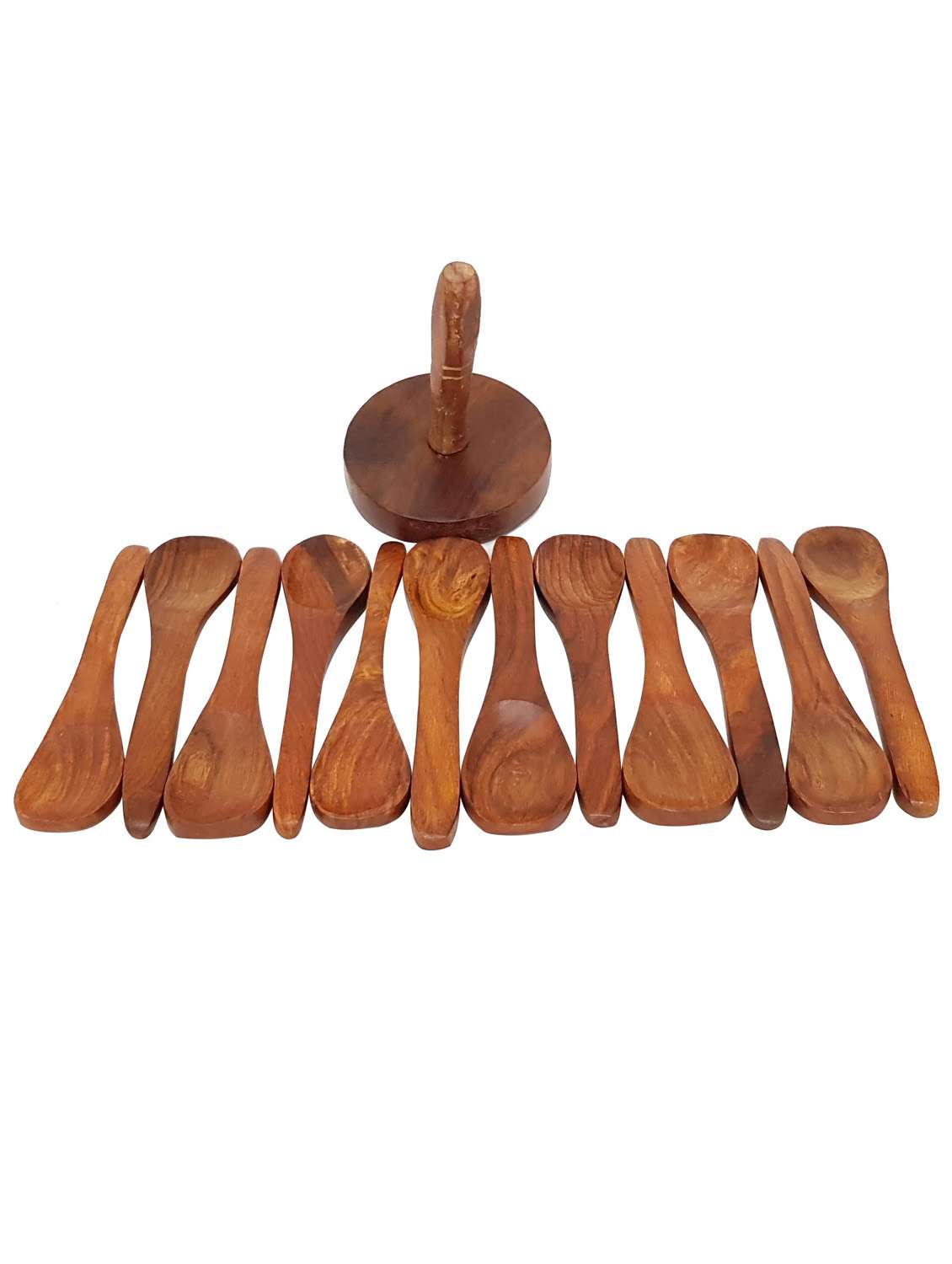 buzykart® wooden spoons set of 12 + 1 masher