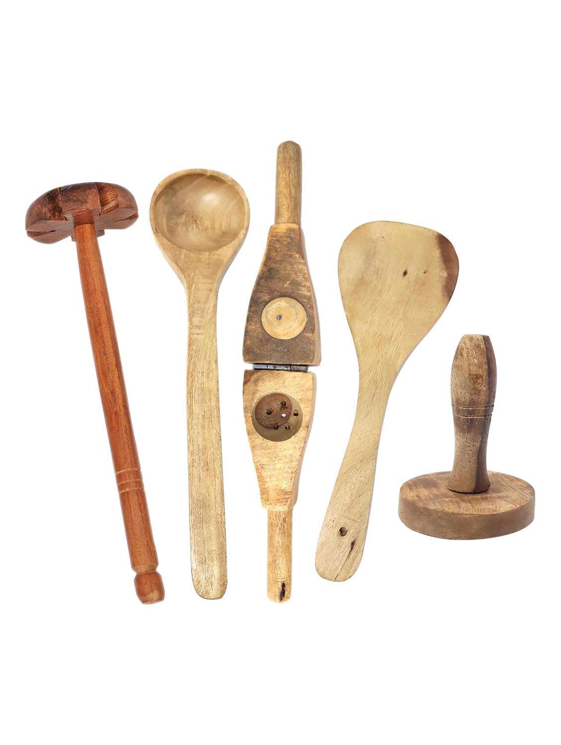 buzykart® wooden ladle set of 5 pieces