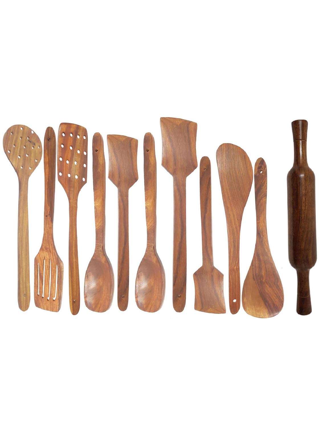 buzykart® wooden kitchen tools set of 11