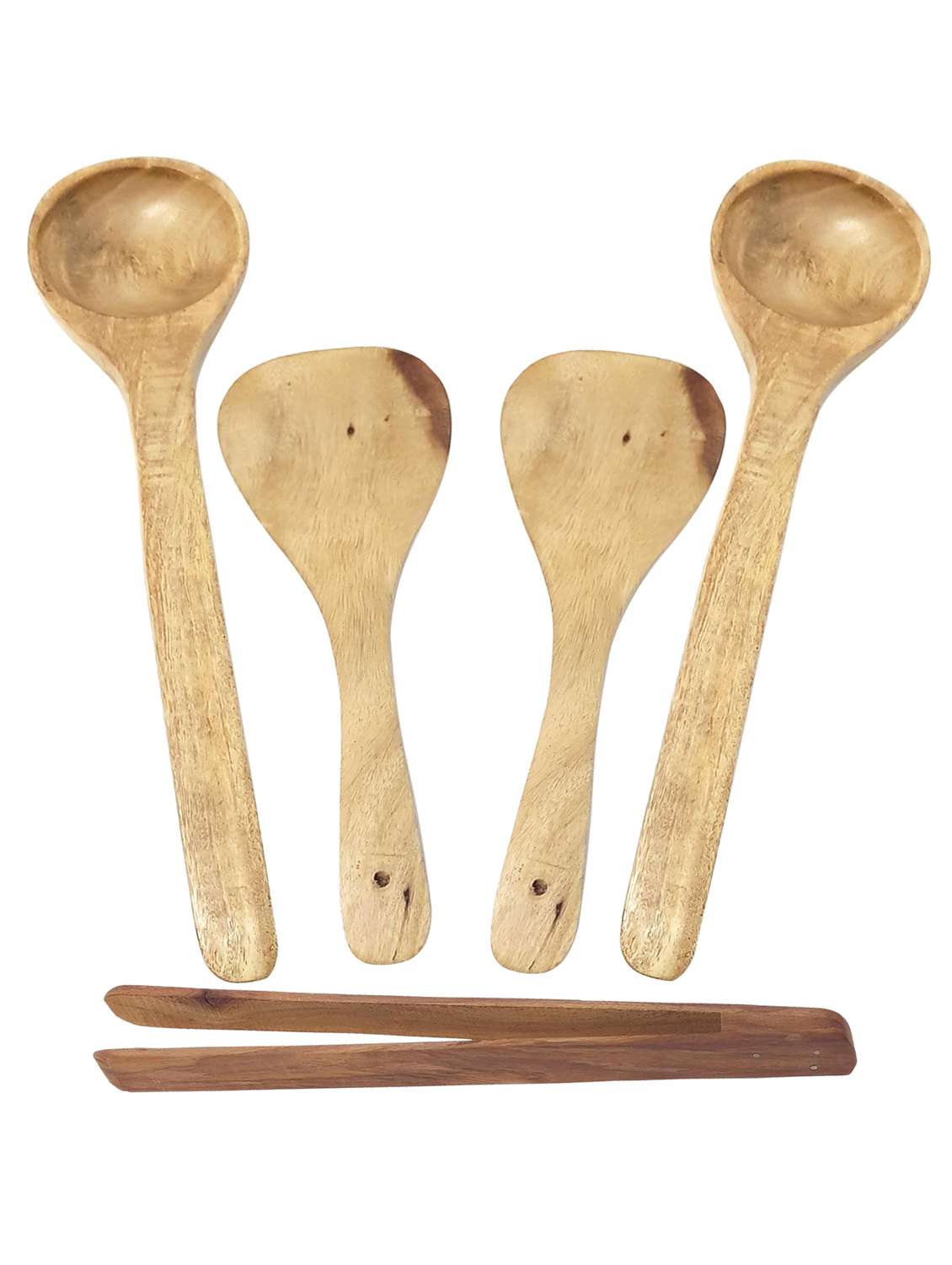 buzykart® wooden ladles and chimta - 18219063 - Zoom Image - 0