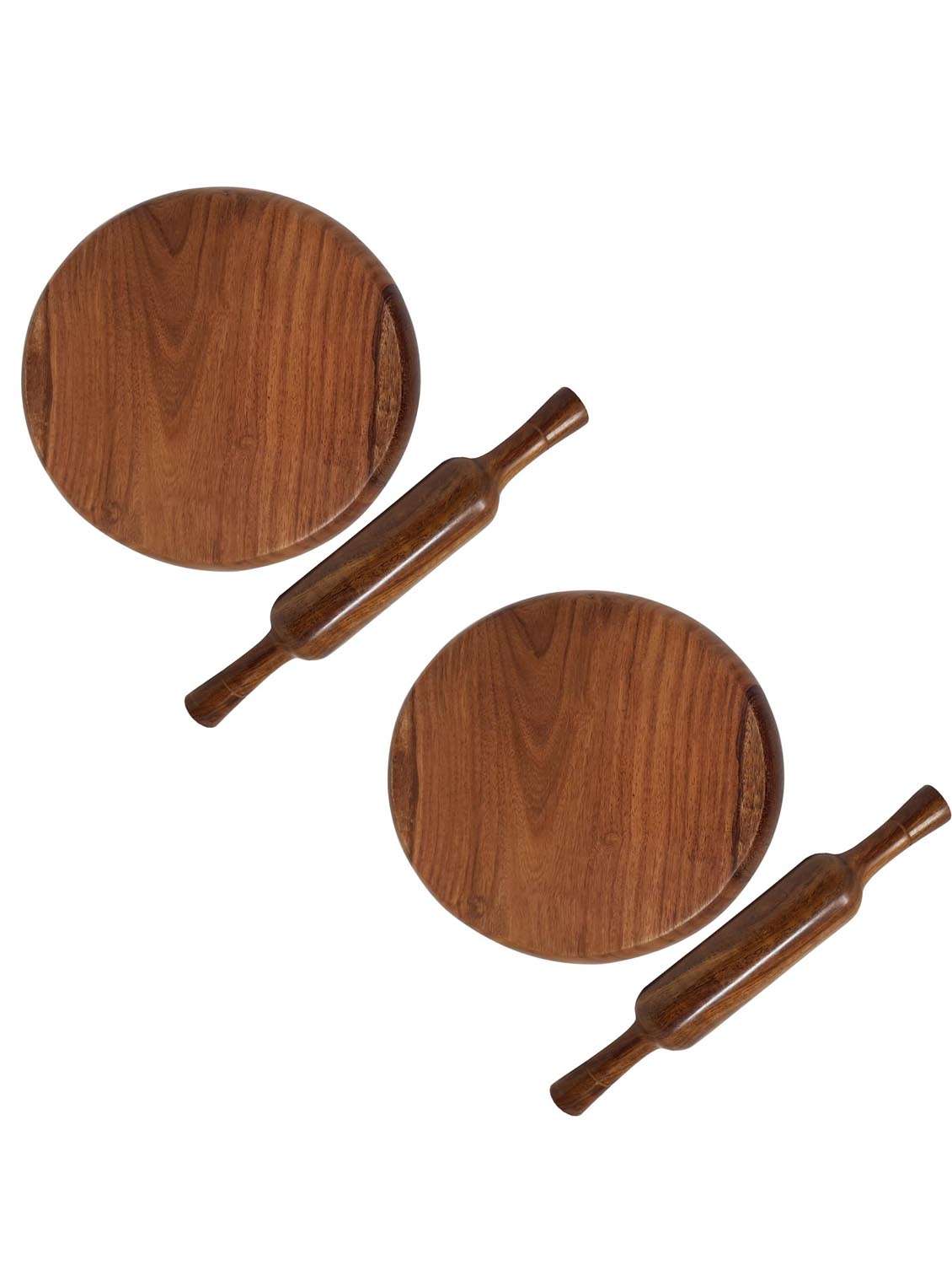  wooden chakla belan set of 2