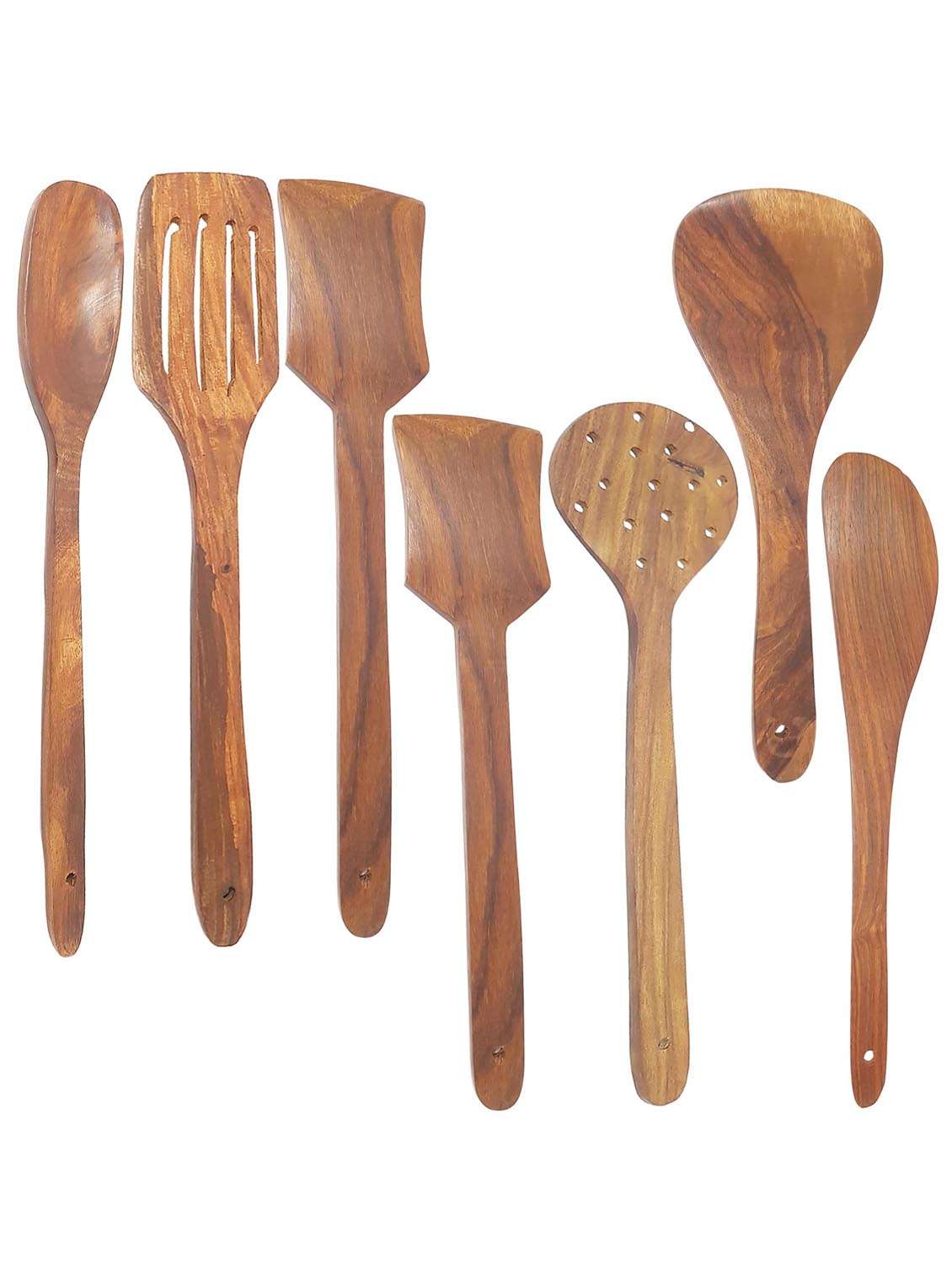  wooden spatula and ladle set pack of 7