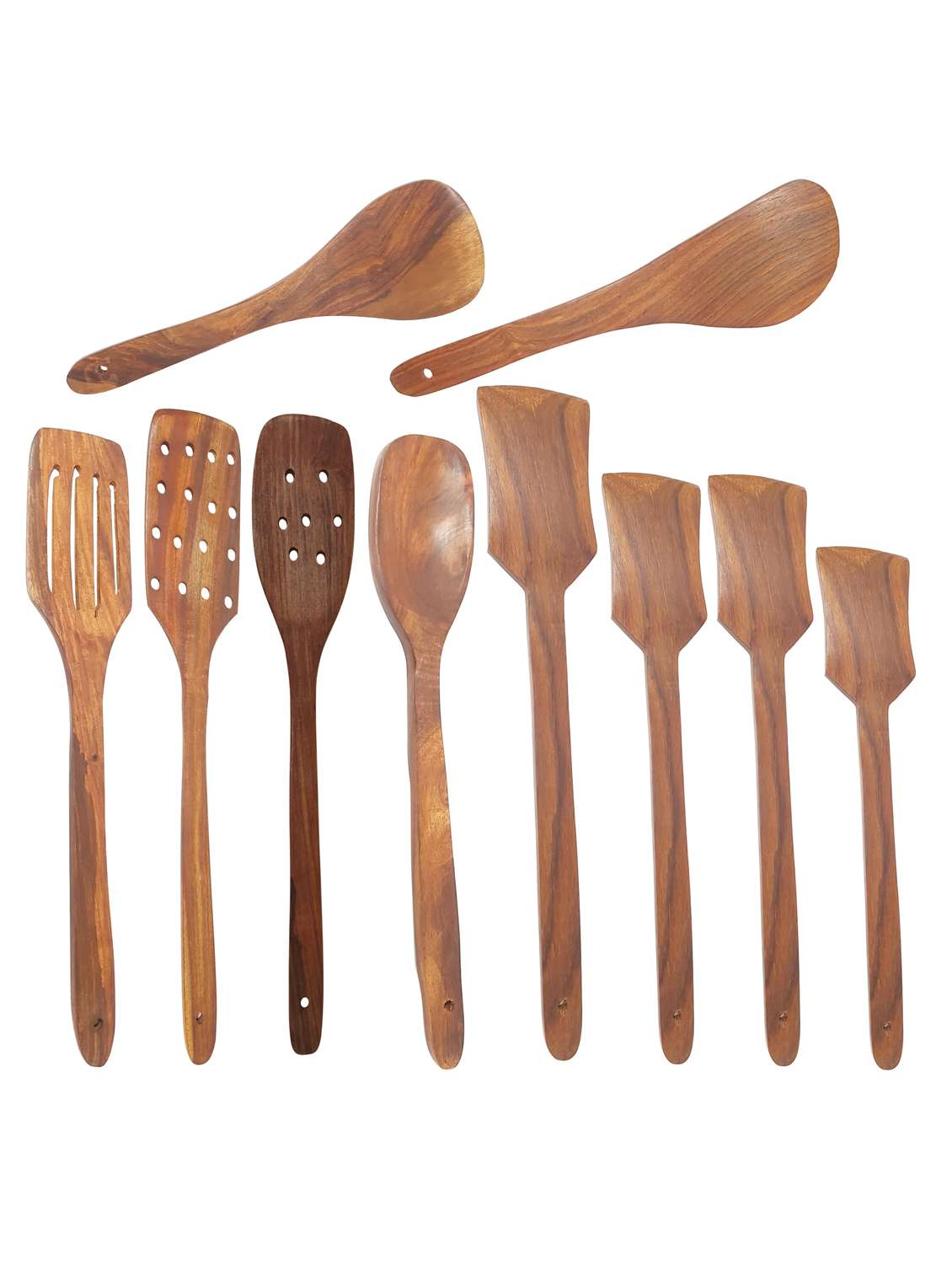 buzykart® wooden cutlery set  (pack of 10)