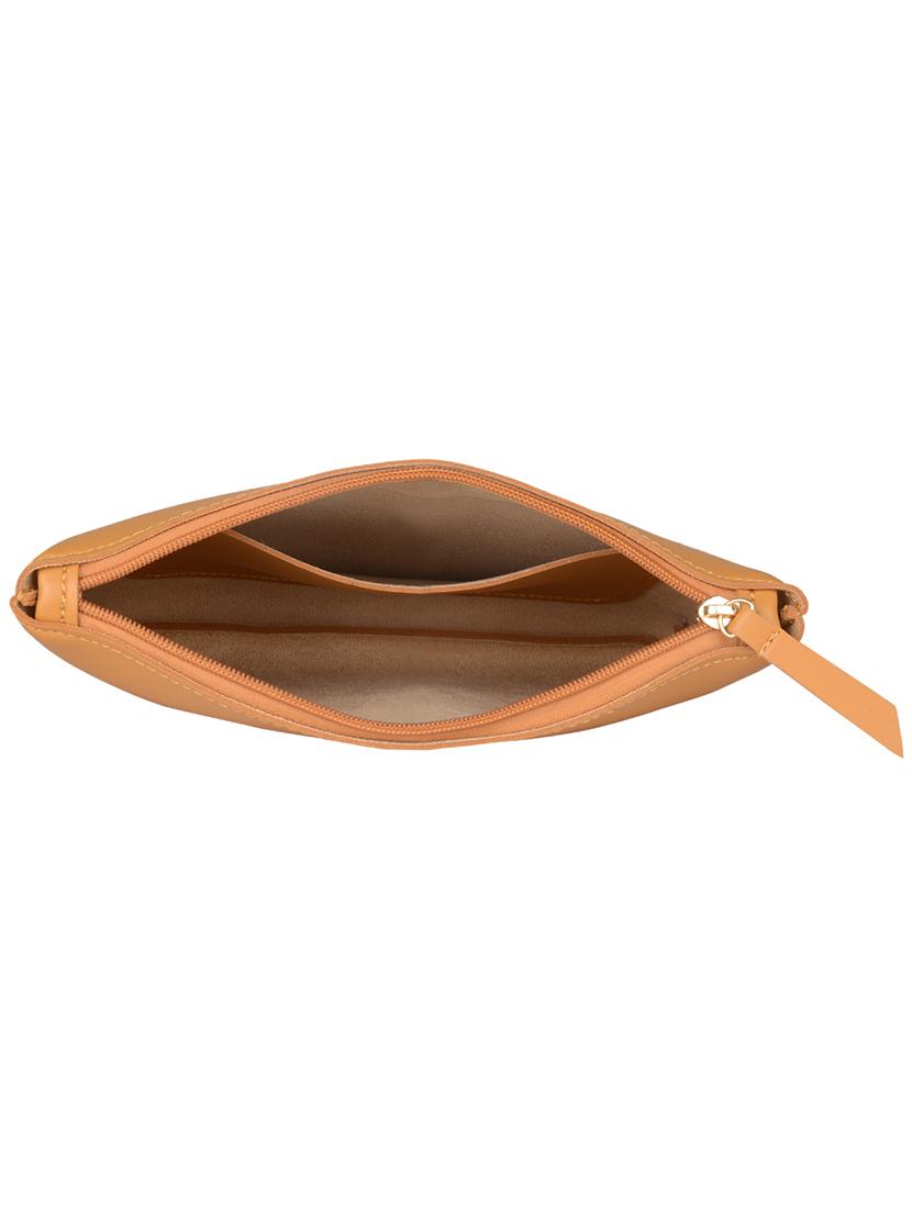 yellow leatherette (pu) sling bag - 18219522 - Standard Image - 2
