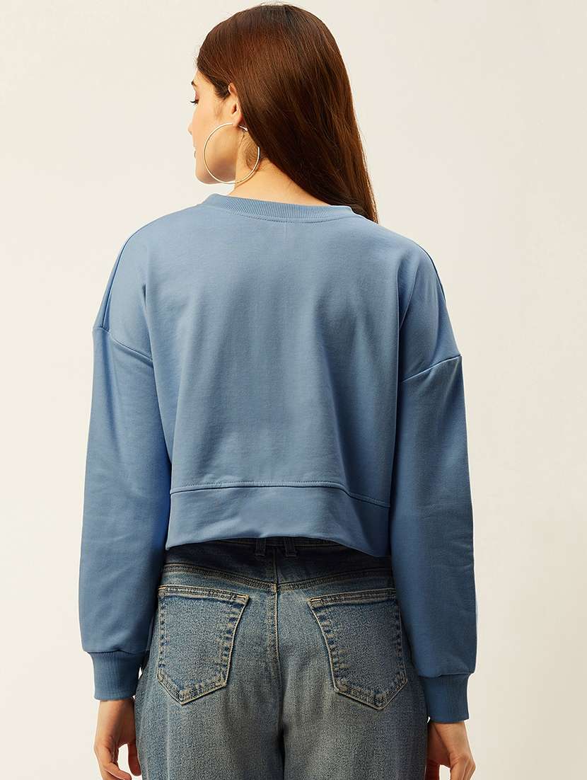 women's plain sweatshirt - 18221208 - Standard Image - 2