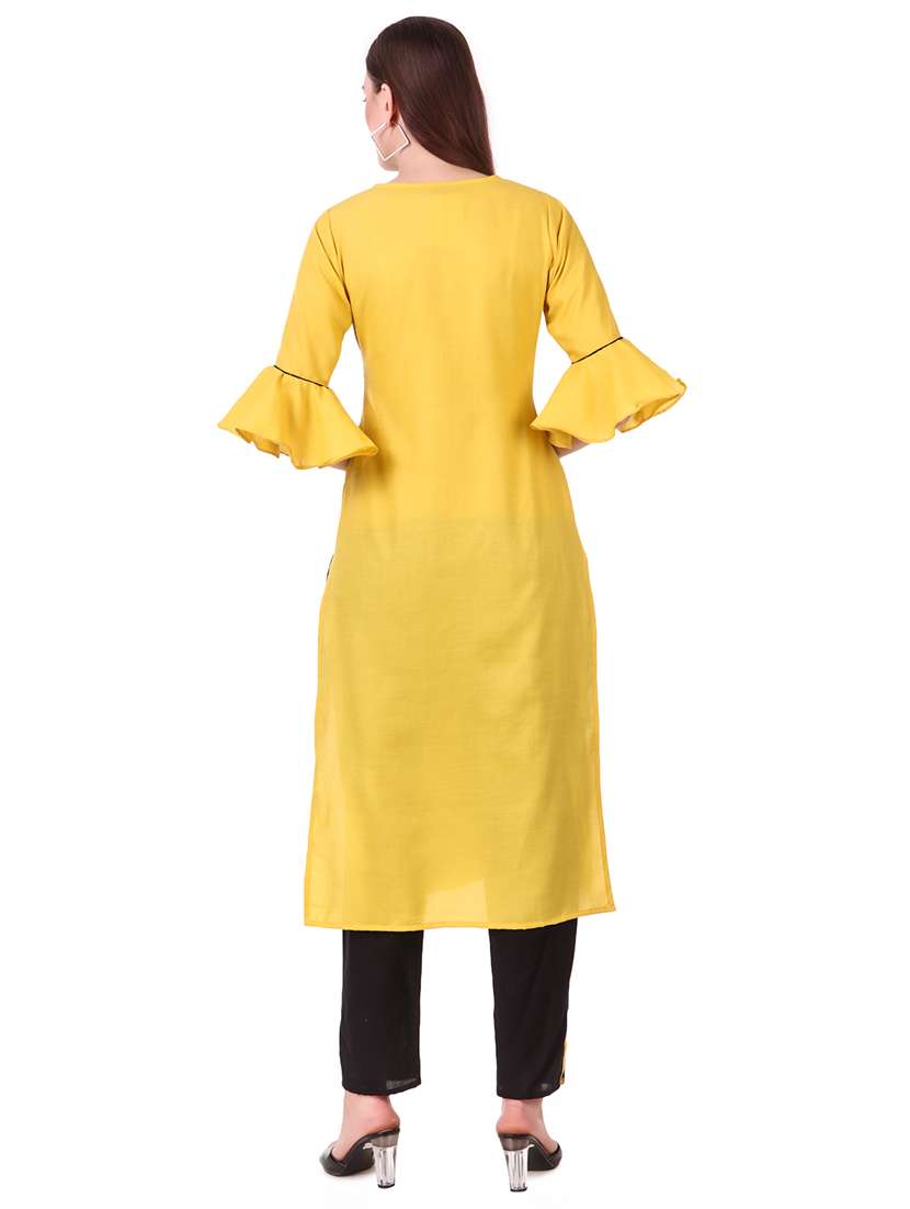 multi colored cotton blend kurta - 18221366 -  Standard Image - 2