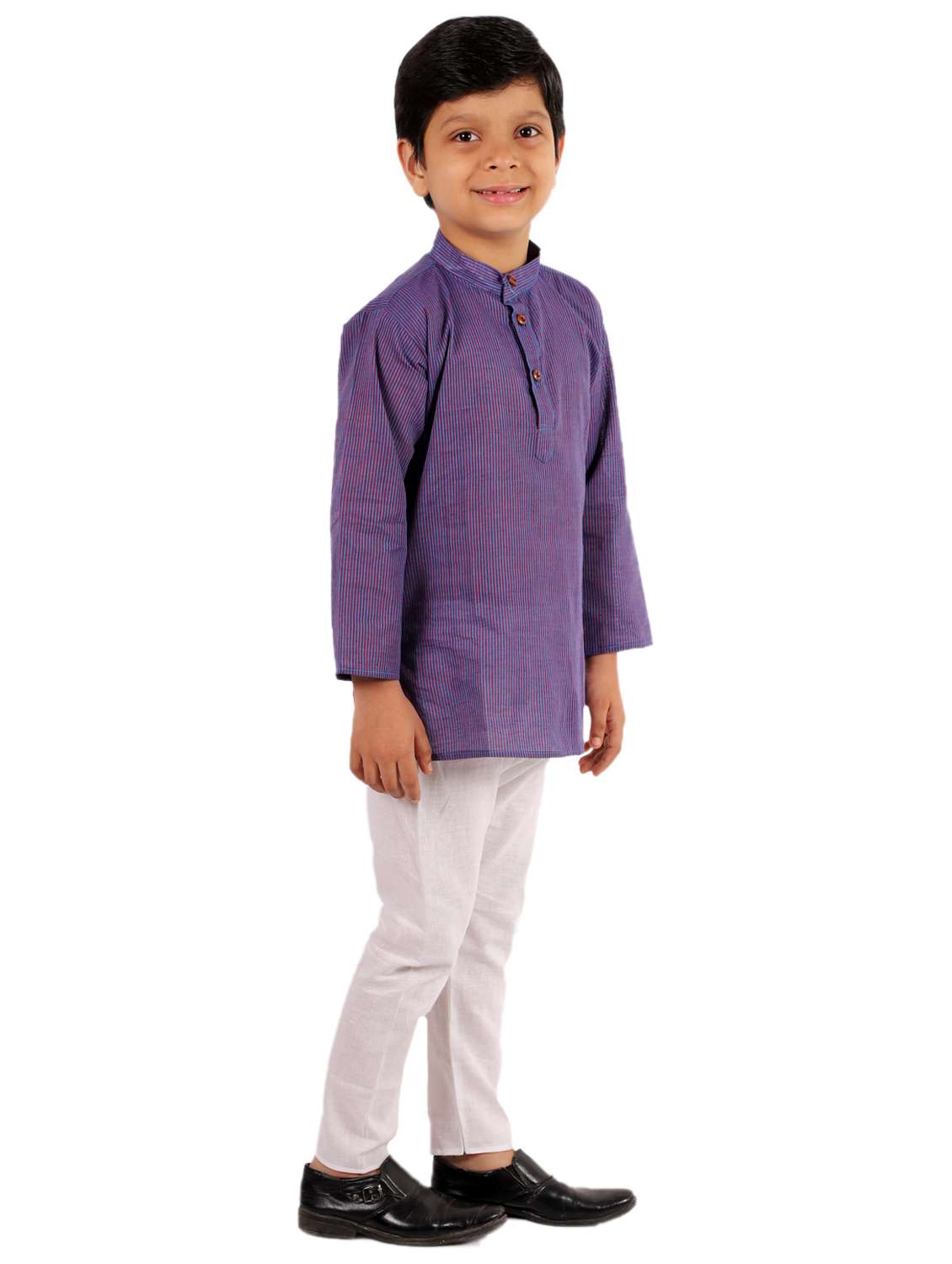 blue stripe kurta set - 18221765 -  Standard Image - 2