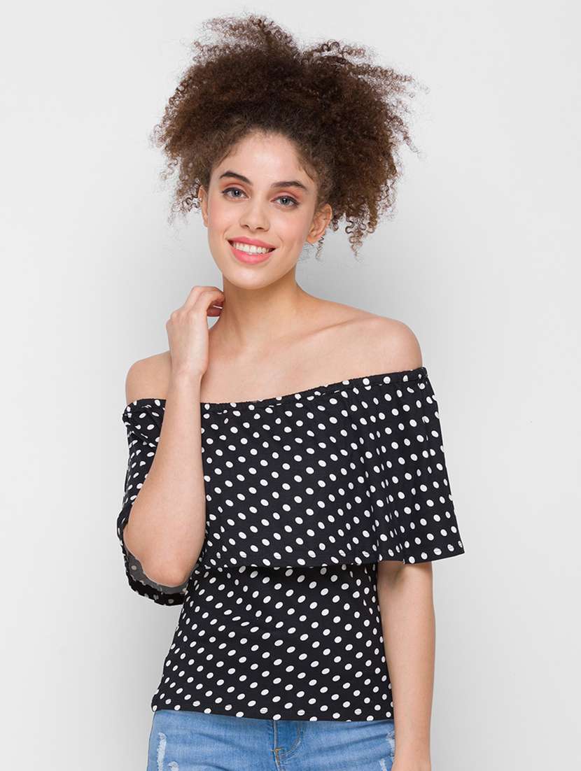 women's crop off shoulder top