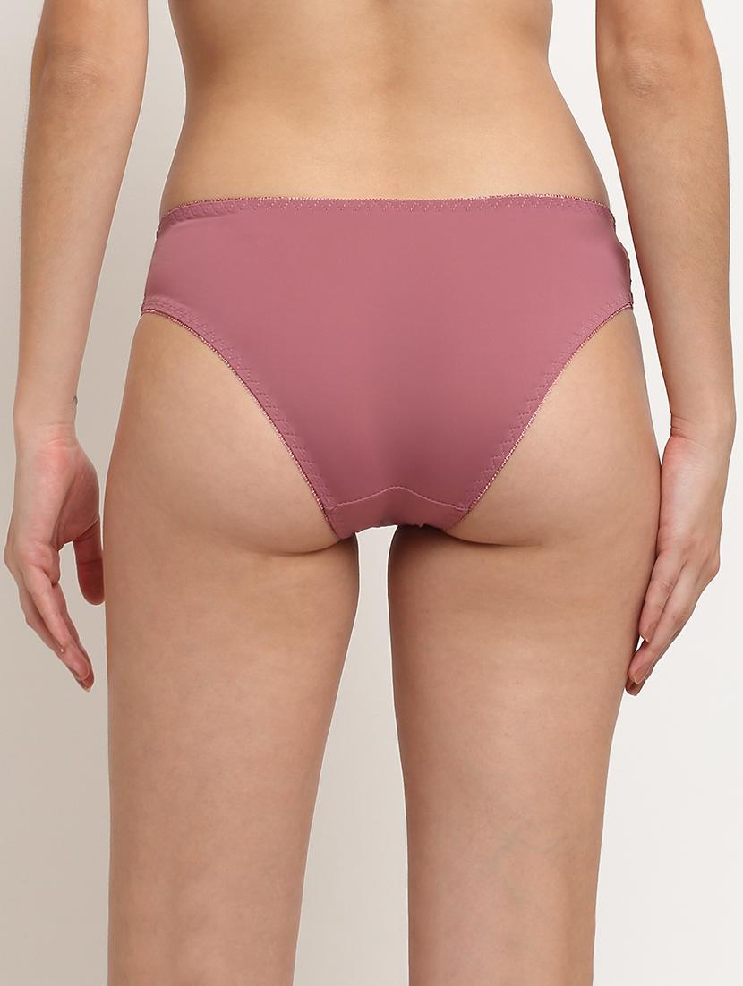 brown solid bikini panty - 18225085 - Standard Image - 2
