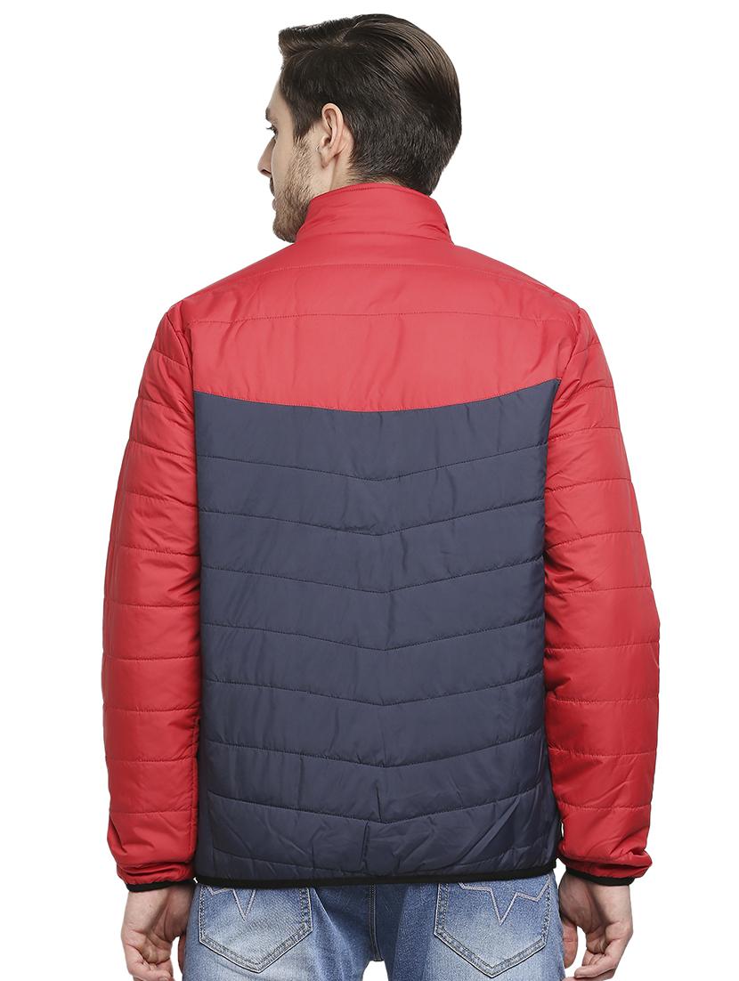 red color-blocked quilted jacket - 18225992 - Standard Image - 2