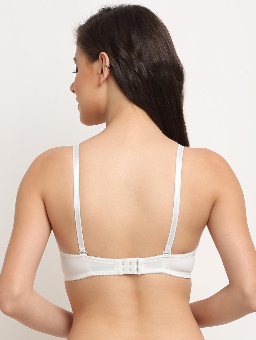 white solid plunge bra - 18226044 - Standard Image - 2